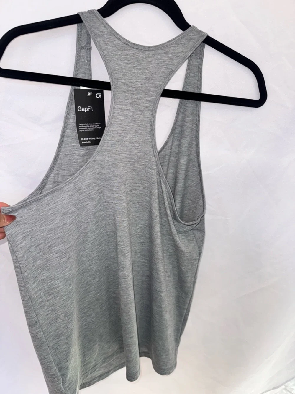GAP Light Gray Racerback Performance Tank - Picture 3 of 4